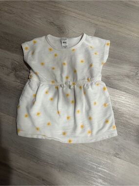 Carter's White Dress with Yellow Sun Print